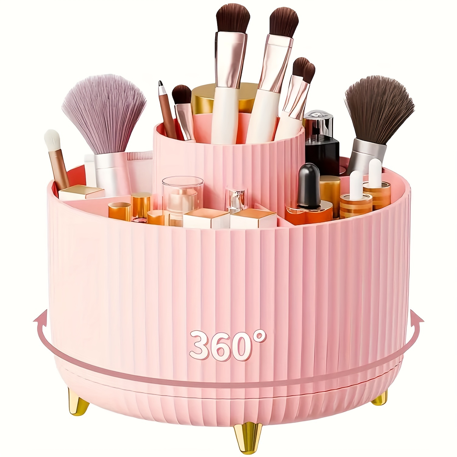 Luxury Skincare Design - 360도 회전하는 화장품 보관함 - 5칸짜리