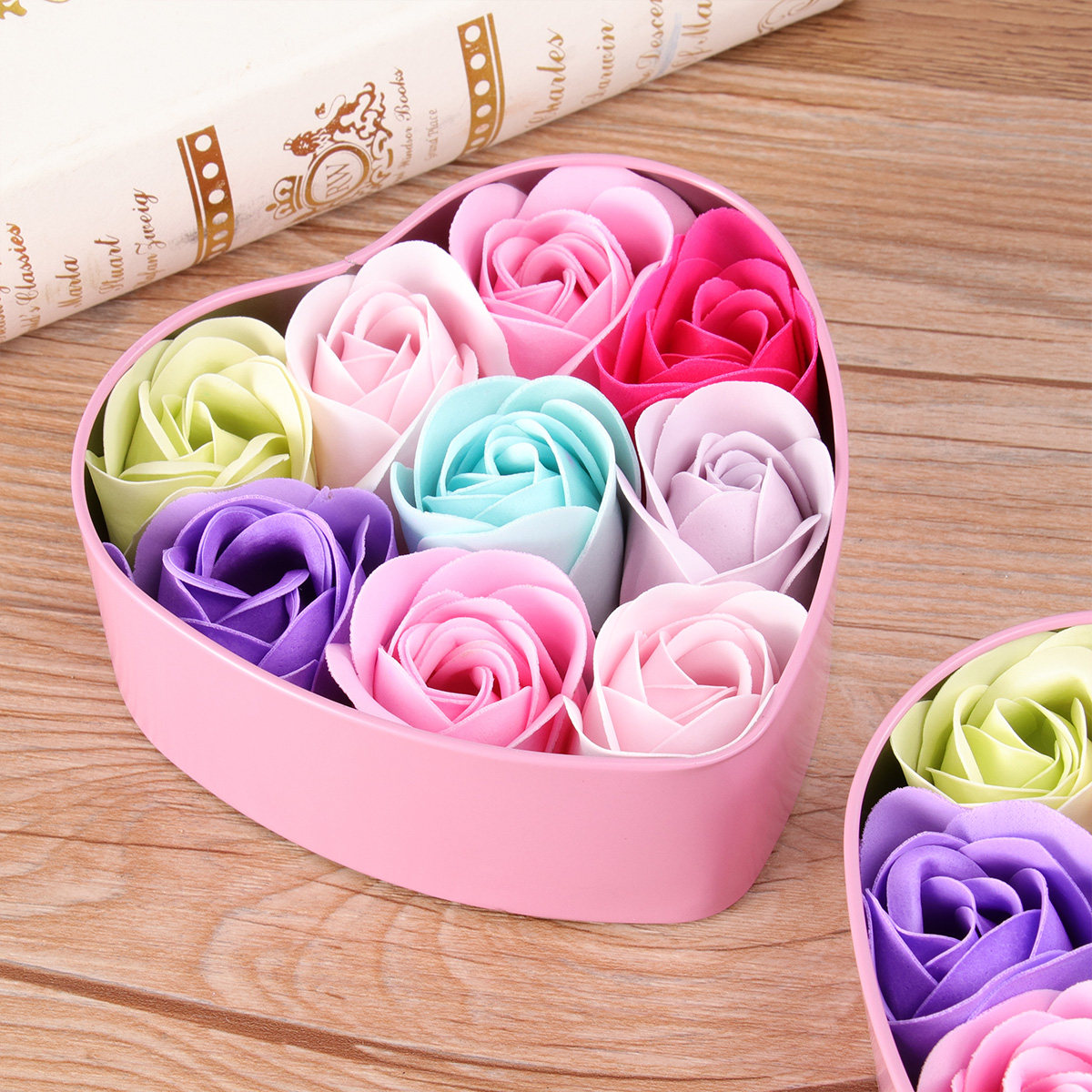 Luxury Skincare Gift Set - 로즈 비누 꽃 비누 세트, 우아한