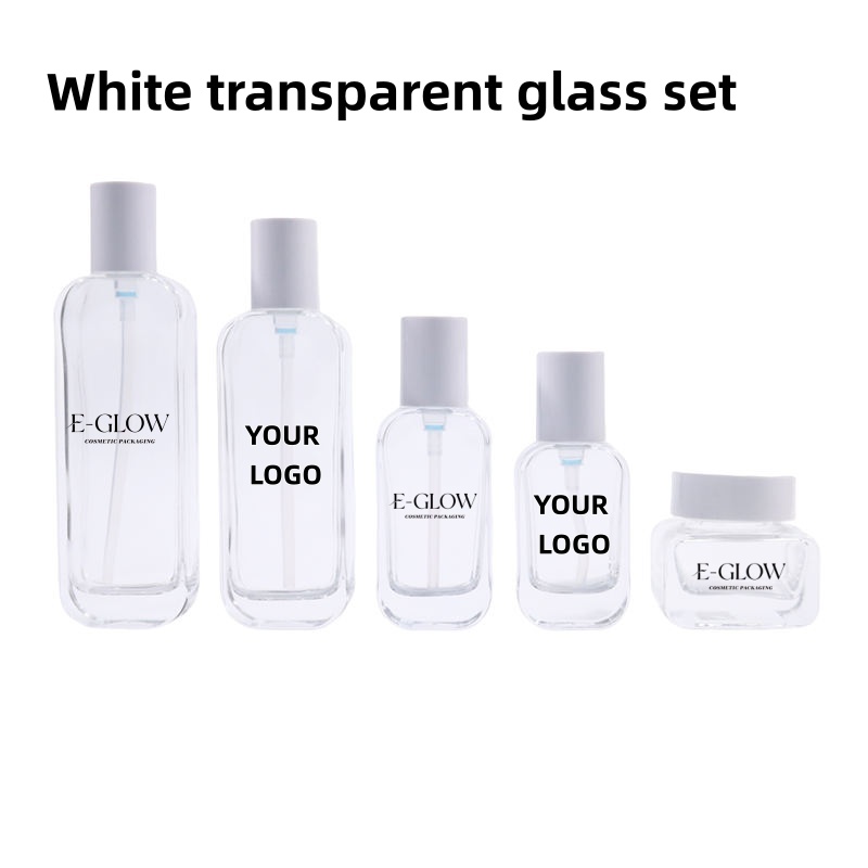 Luxury Skincare Containers - 【로고 맞춤 제작】1개 고급 투명 유리