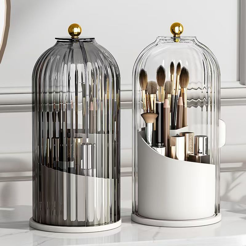 Luxury Skincare Containers - 360 ° 뚜껑이있는 회전 메이크업 브러쉬