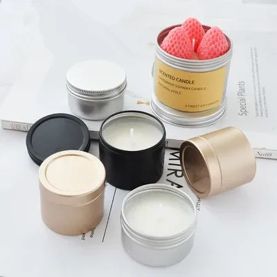 Luxury Skincare Containers - 고급 캔들 용기(뚜껑 포함) 대량 원형