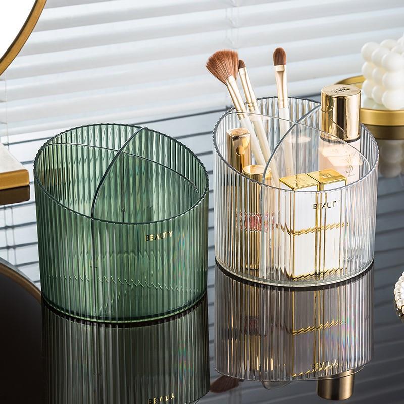 Luxury Skincare Box - 데스크탑 고급 투명 수납함, 앞면이 낮고