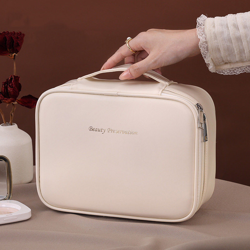 Luxury Skincare Containers - 도매 PU 대용량 토트 메이크업 가방