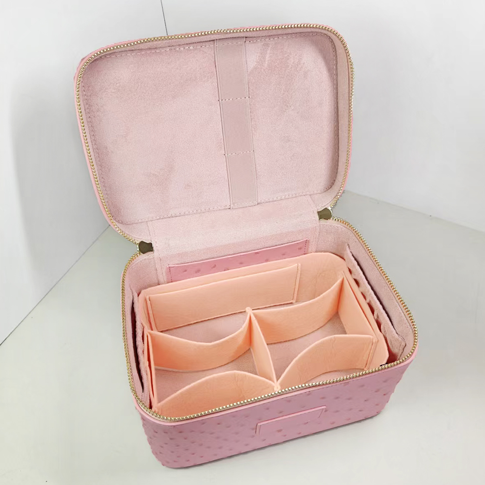 럭셔리 타조 모조 가죽 여성 메이크업 화장품 가방, 맞 - Luxury Skincare Box 리뷰 및 가격