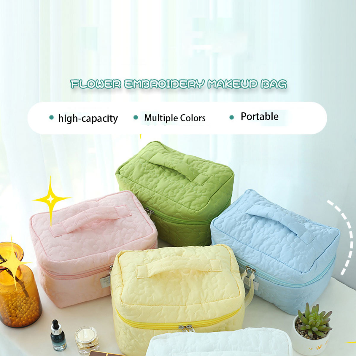 Ins 스타일 캔디 컬러 메이크업 가방 새로운 라이트  - Luxury Skincare Containers 리뷰 및 가격
