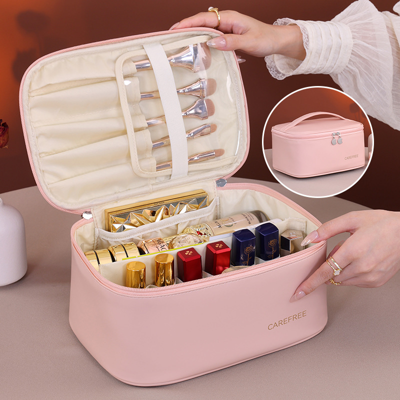 여성용 고급 PU 메이크업 가방 - 지퍼 잠금 장치가  - Luxury Skincare Box 리뷰 및 가격