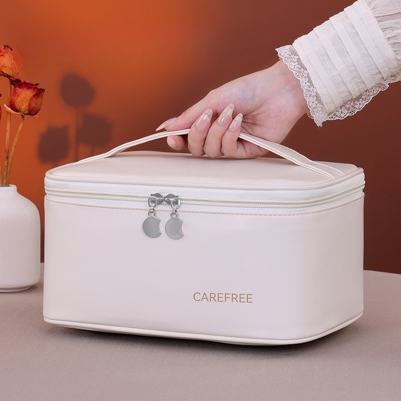 여성용 고급 PU 메이크업 가방 - 지퍼 잠금 장치가  - Luxury Skincare Box 리뷰 및 가격