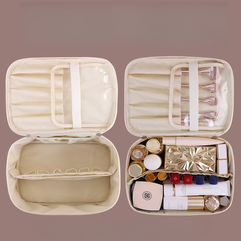 여성용 고급 PU 메이크업 가방 - 지퍼 잠금 장치가  - Luxury Skincare Box 리뷰 및 가격