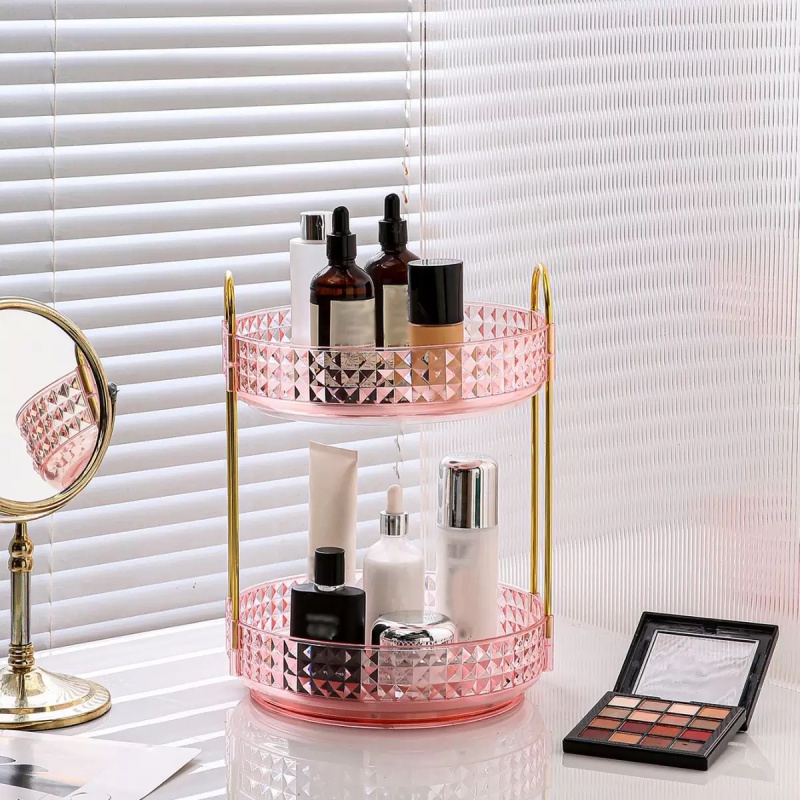 1개/고급 화장품 보관함 데스크탑 회전식 화장대 정리함 - Luxury Skincare Box 리뷰 및 가격