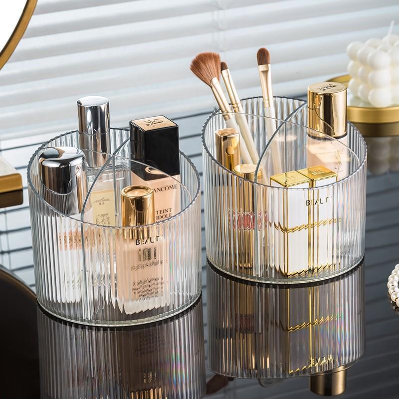 데스크탑 고급 투명 수납함, 앞면이 낮고 뒷면이 높은  - Luxury Skincare Box 리뷰 및 가격