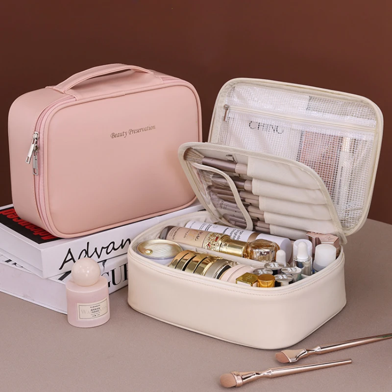 새로운 여성용 대용량 화장품 가방 휴대용 고급 여행용  - Luxury Skincare Containers 리뷰 및 가격