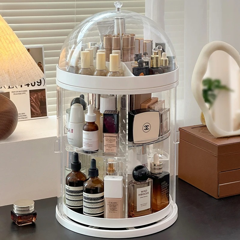 회전식 아크릴 화장품 정리함 - 고급 디자인의 화장대  - Luxury Skincare Design 리뷰 및 가격