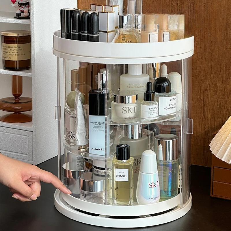 회전식 아크릴 화장품 정리함 - 고급 디자인의 화장대  - Luxury Skincare Design 리뷰 및 가격