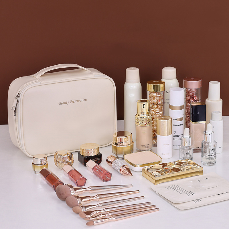 도매 PU 대용량 토트 메이크업 가방 여행 주최자 To - Luxury Skincare Containers 리뷰 및 가격